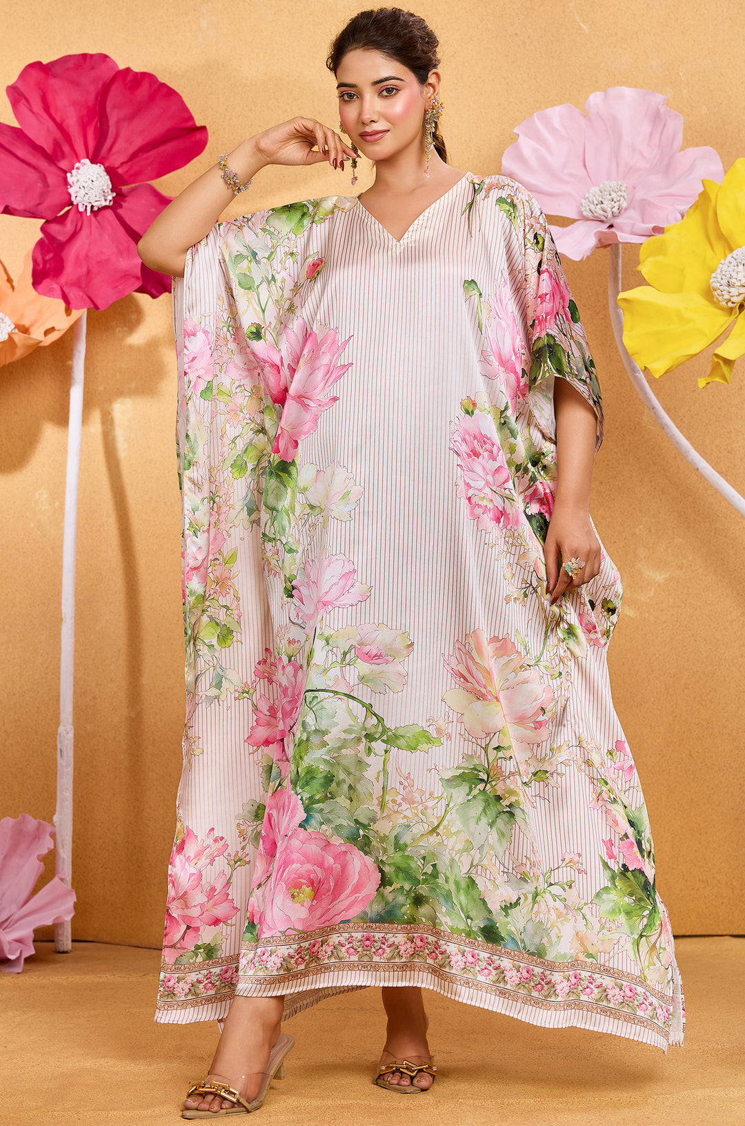 Floral Valley Kaftan Dress | Label Aarna