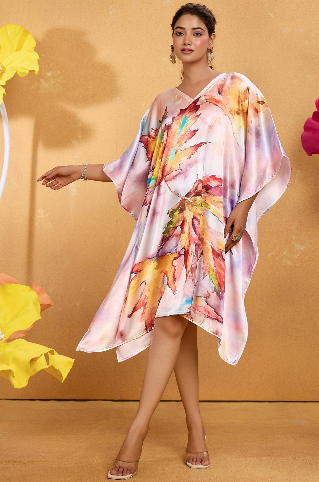 Saffron Bloom - Shop Beach Wear Kaftan Online | Label Aarna
