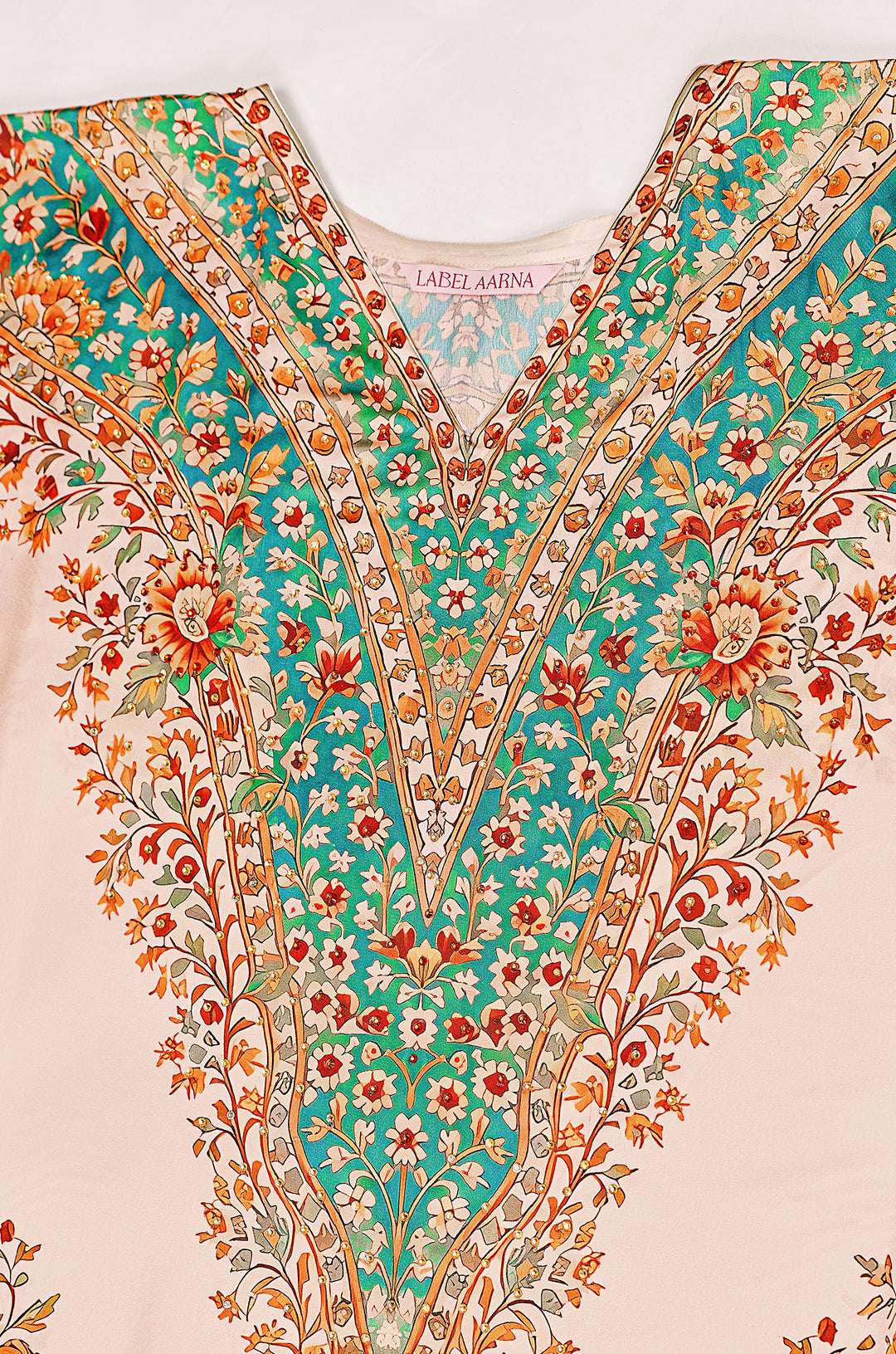 Golden Paisley Kaftan Dress | Label Aarna