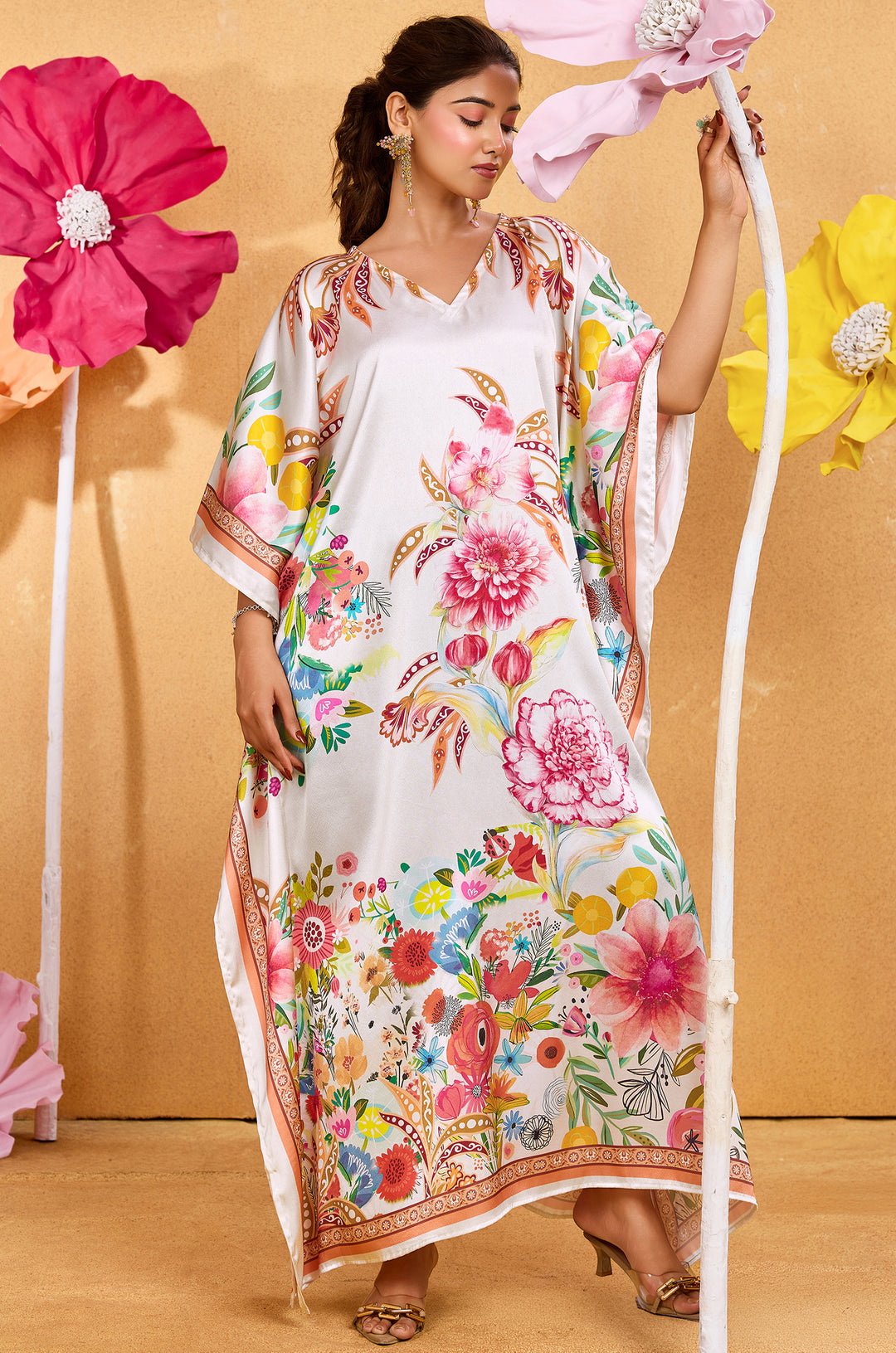 Tropical Aura Kaftan Dress | Label Aarna