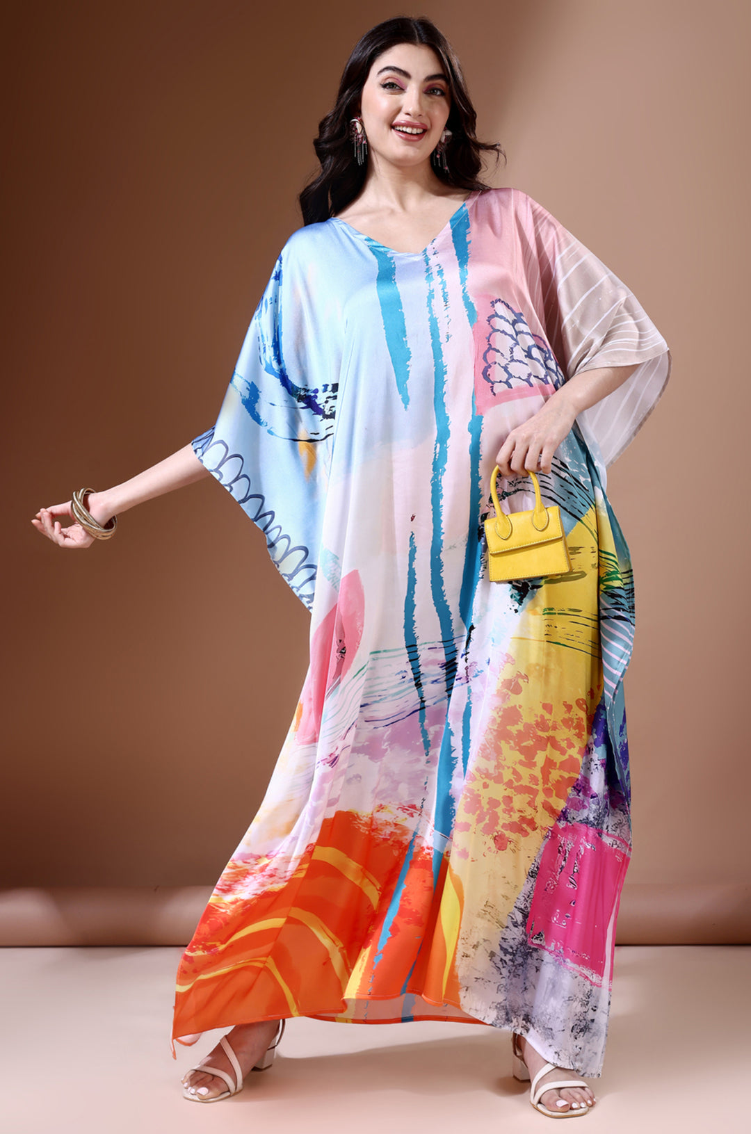Sea Breeze Satin Kaftan Dress | Buy Kaftan Online India | Label Aarna Sea Breeze Satin Kaftan Dress | Buy Kaftan Online India | Label Aarna