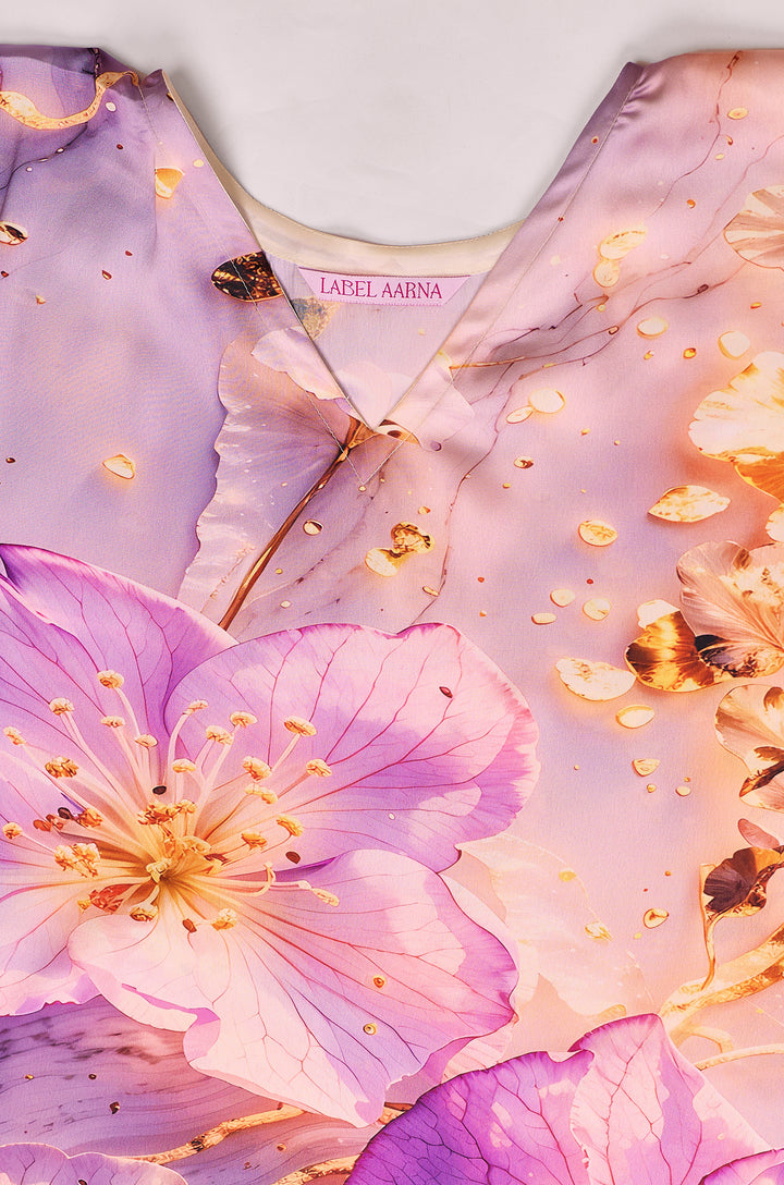 Lilac Muse Kaftan Dress | Label Aarna