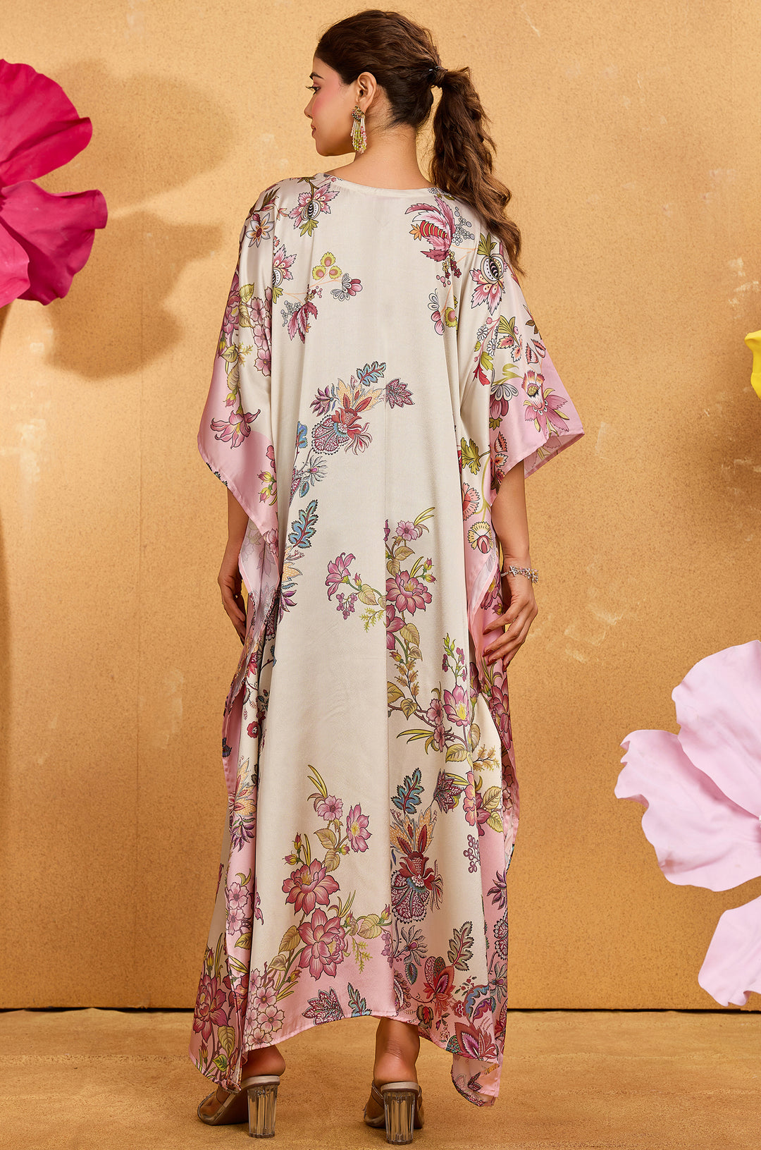 Bare Essence Kaftan - Women's Satin Kaftan Online India | Label Aarna