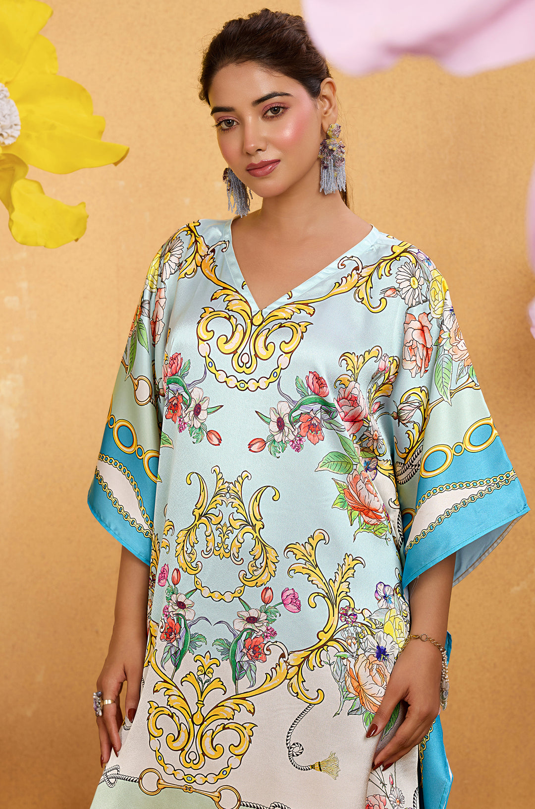 Sky Jewel - Premium Short Kaftan for Women | Label Aarna