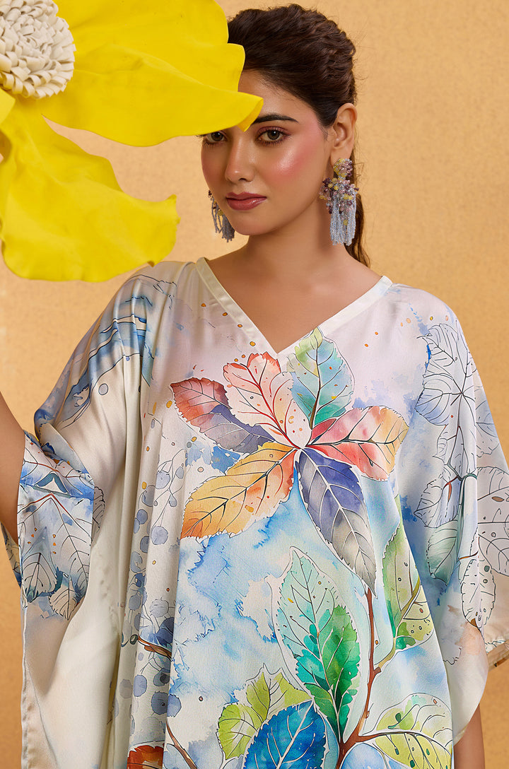 Prismatic Petals - Shop Beach Wear Kaftan Online | Label Aarna