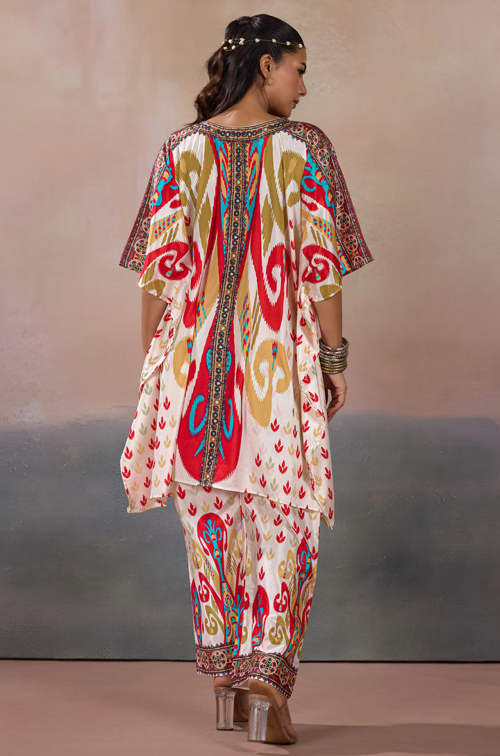 Royal Crest Silk Crepe Women Co-ord Set with Digital Print | Top and Bottom