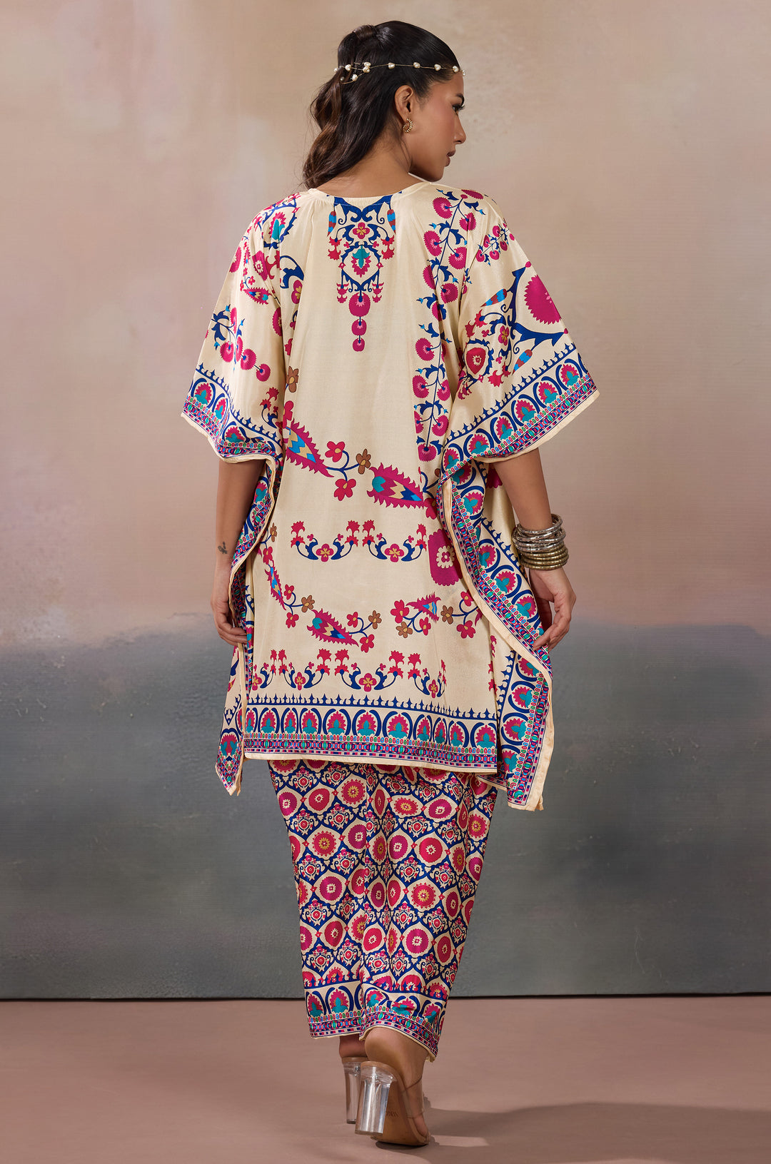 Rangrez Silk Crepe Women Co-ord Set with Digital Print | Top and Bottom