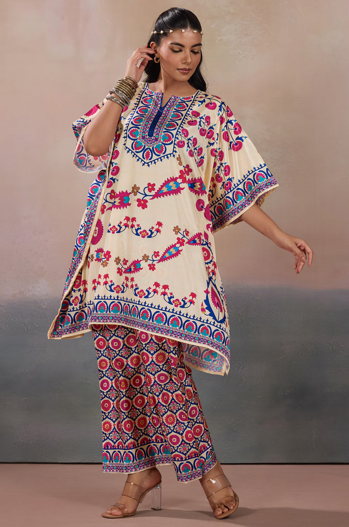 Rangrez Silk Crepe Women Co-ord Set with Digital Print | Top and Bottom