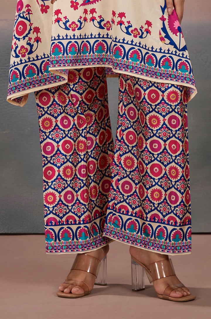 Rangrez Silk Crepe Women Co-ord Set with Digital Print | Top and Bottom