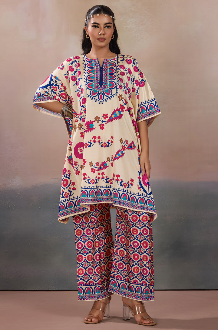 Rangrez Silk Crepe Women Co-ord Set with Digital Print | Top and Bottom