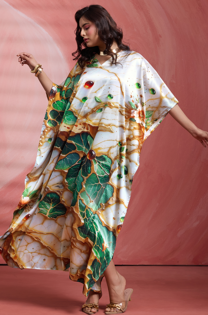 Emerald Marble - Shop Beach Wear Kaftan Online | Label Aarna