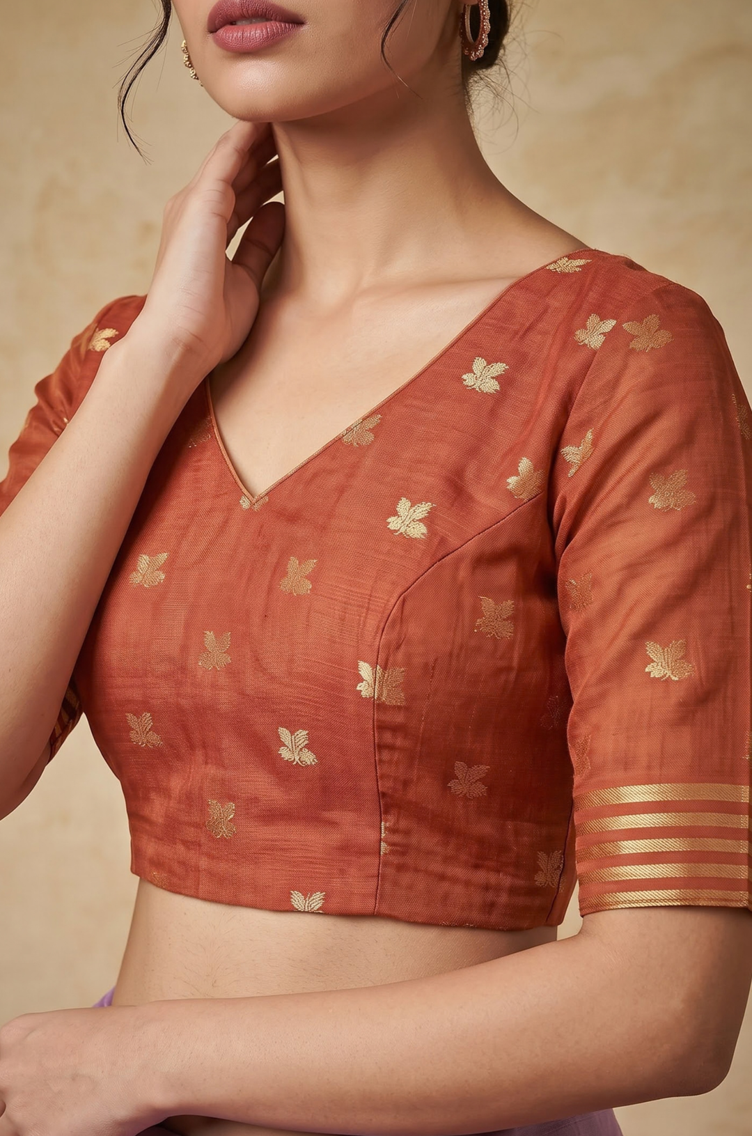 Purple Woven Jamdhani Cotton Saree | Gulnaar Collection