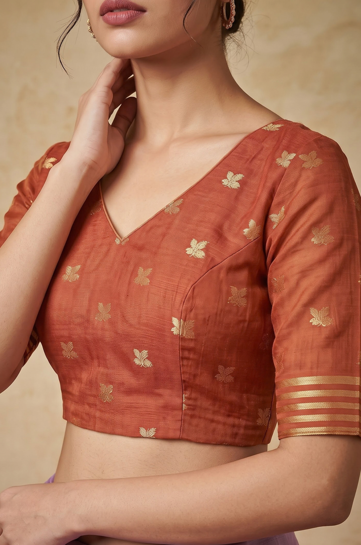 Purple Woven Jamdhani Cotton Saree | Gulnaar Collection