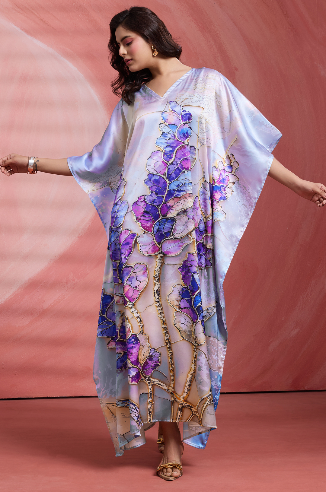 Leaf Vein - Shop Beach Wear Kaftan Online | Label Aarna