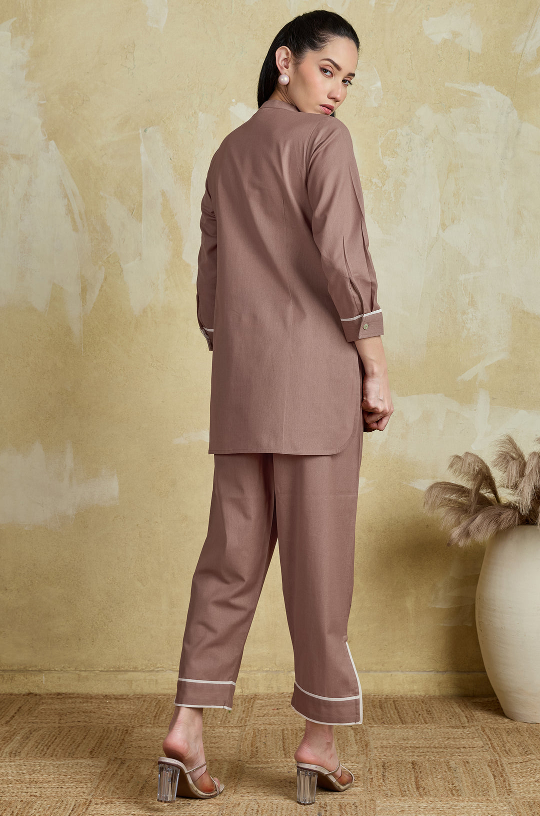 The Mocha Pure Cotton Women Co-ord set