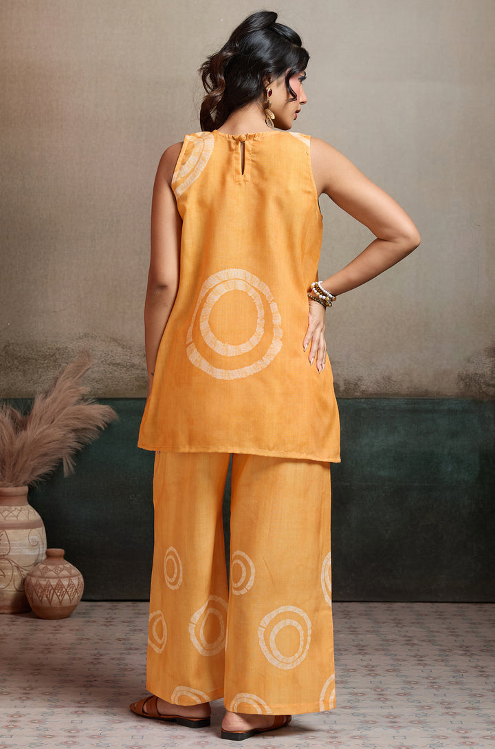Sunny Glow Linen Women Co-ord set with Digital Print