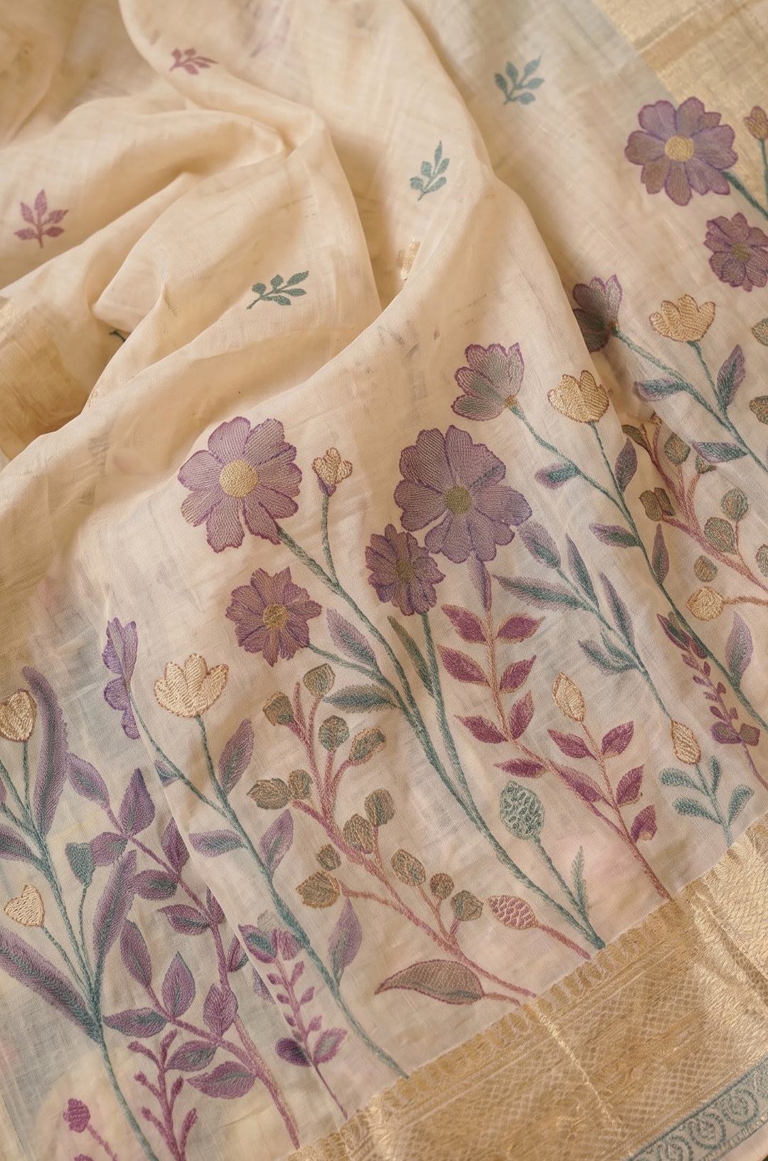 Maroon Woven Jamdhani Cotton Saree | Saadgi Collection