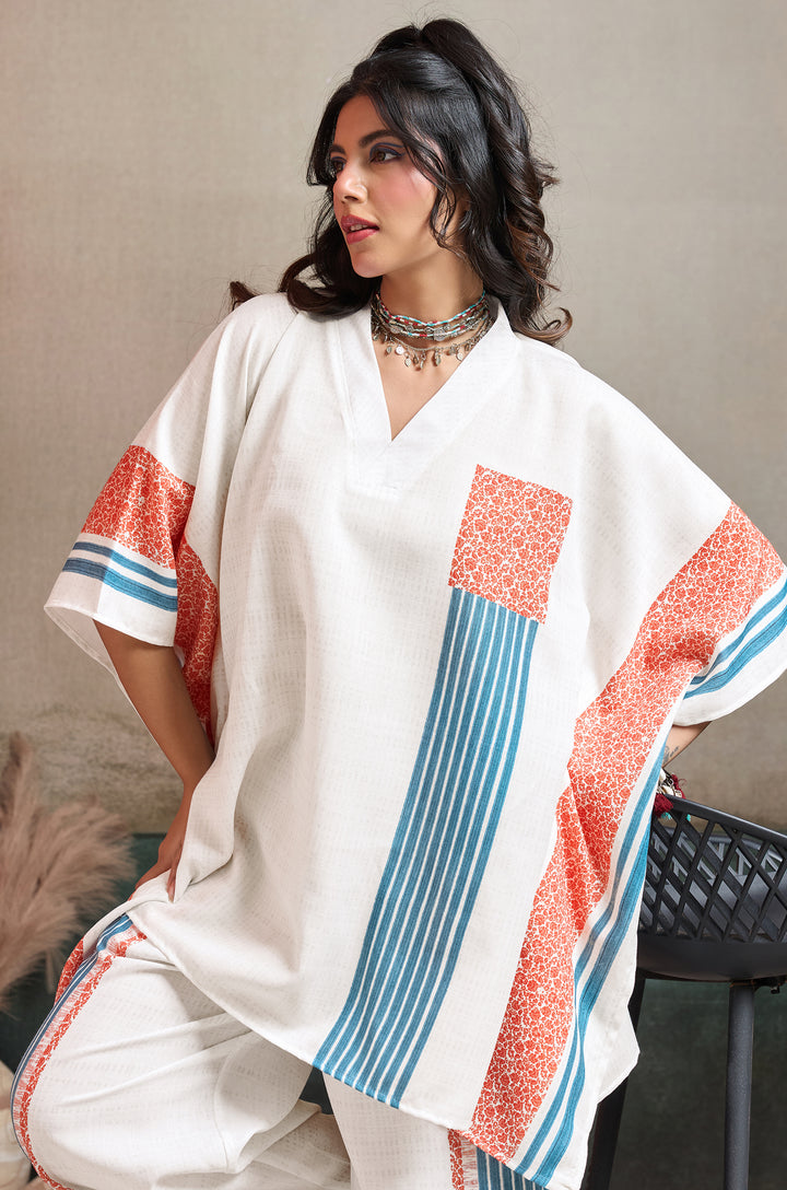 Breezy Vibe Linen Women Co-ord set with Digital Print