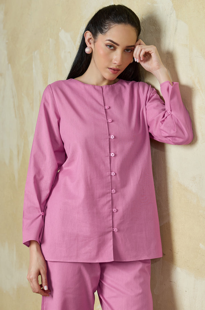 Pink Dream Pure Cotton Women Co-ord set