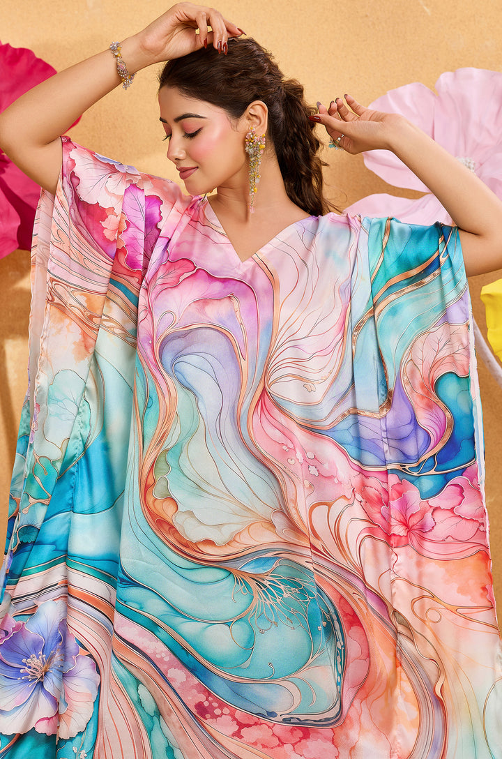 Cascade - Premium Long Kaftan for Women | Label Aarna