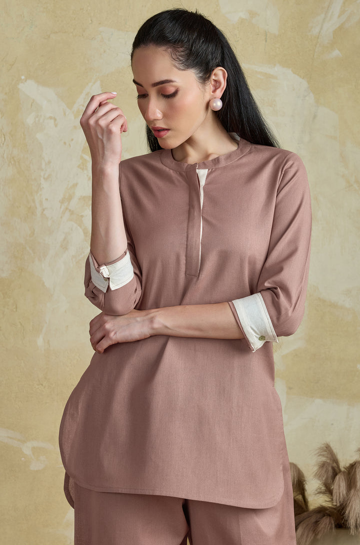 The Mocha Pure Cotton Women Co-ord set