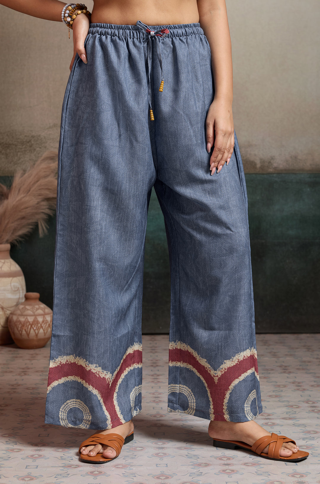 Ocean Ember Linen Women Co-ord set with Digital Print