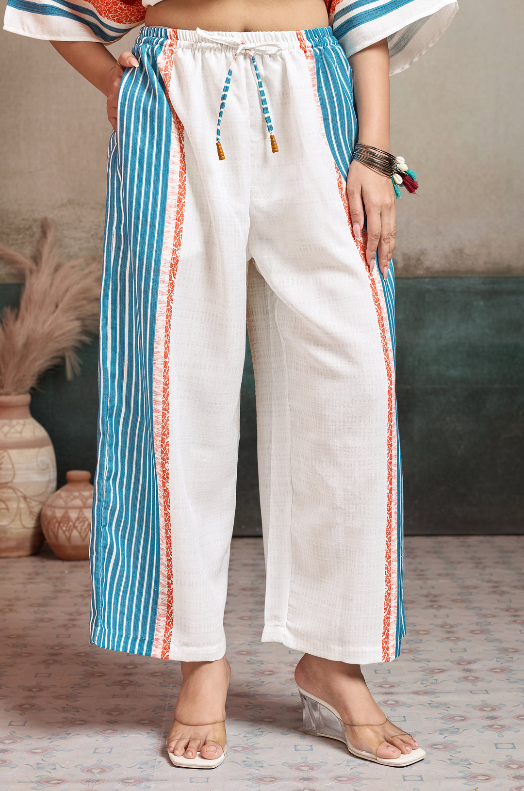 Breezy Vibe Linen Women Co-ord set with Digital Print