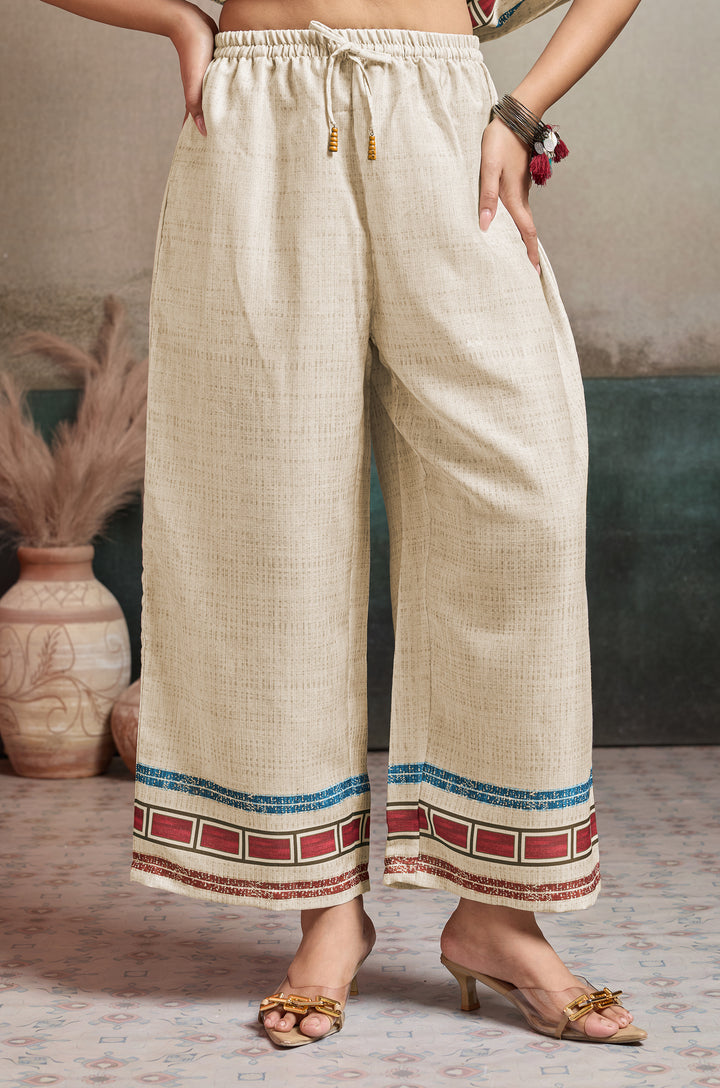 Tidal Glow Linen Women Co-ord set with Digital Print