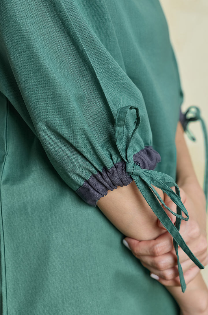 Teal Muse Pure Cotton Women Co-ord set