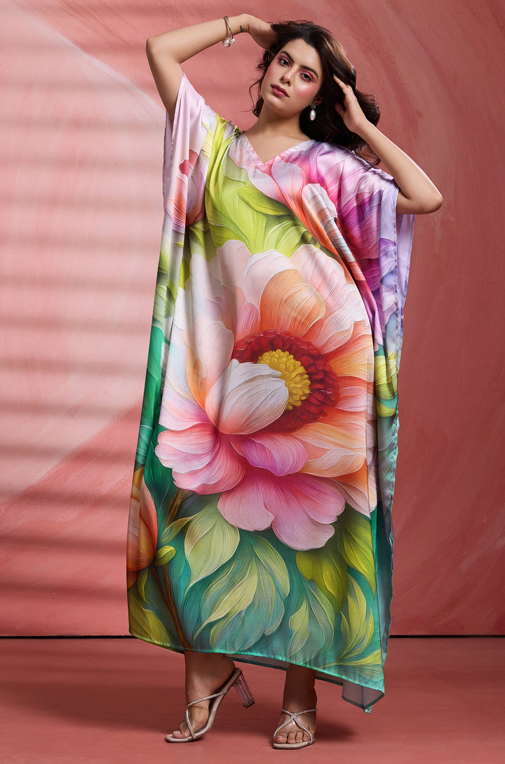 Misty Petals - Shop Beach Wear Kaftan Online | Label Aarna