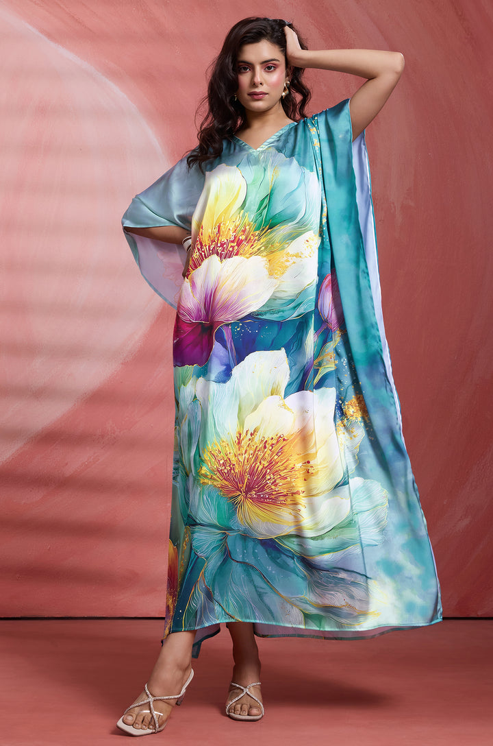 Whisper Flora - Shop Beach Wear Kaftan Online | Label Aarna
