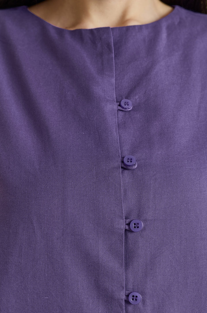 Violet Charm Pure Cotton Women Co-ord set