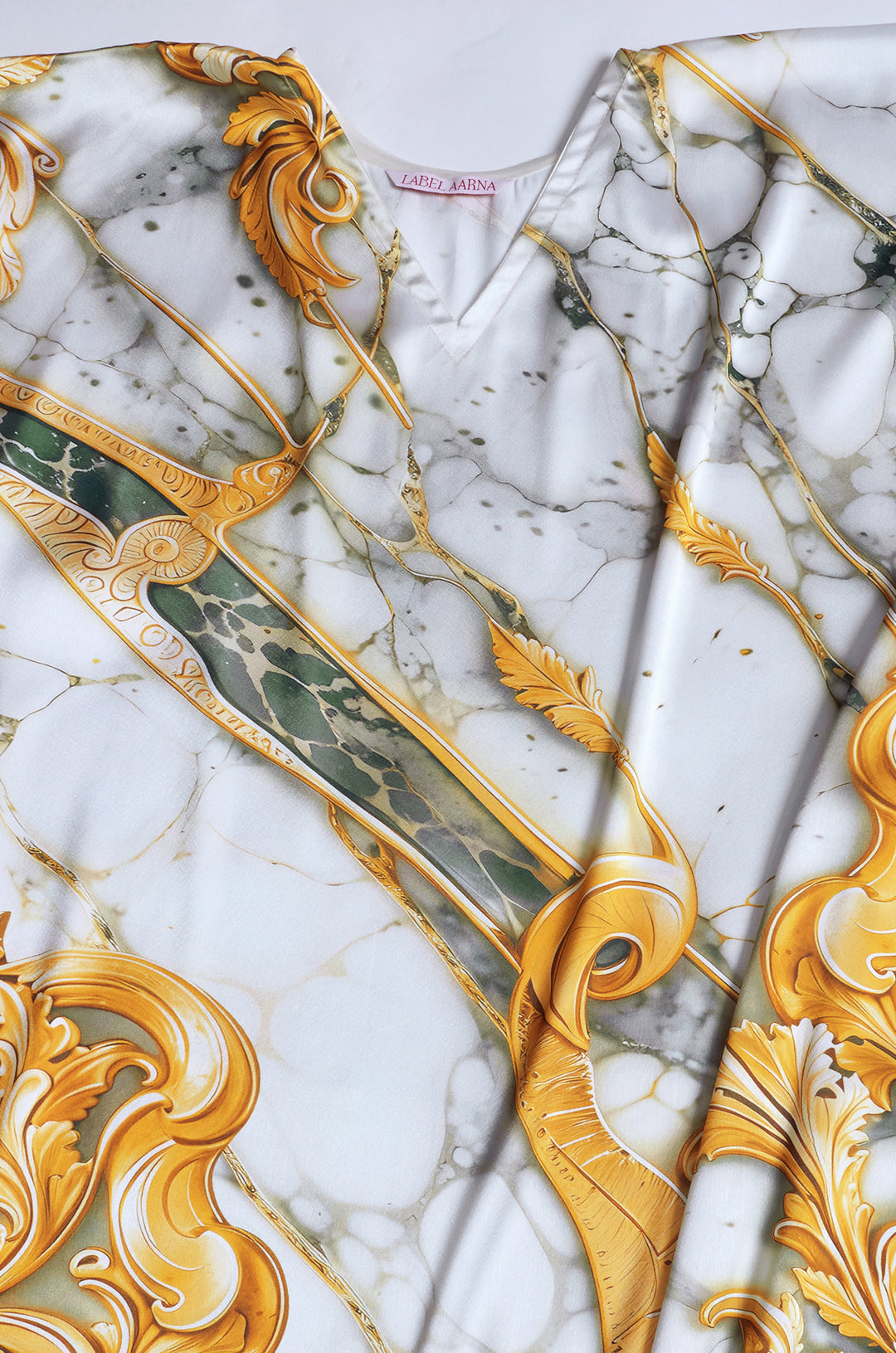 Golden Ornate Kaftan Dress | Label Aarna
