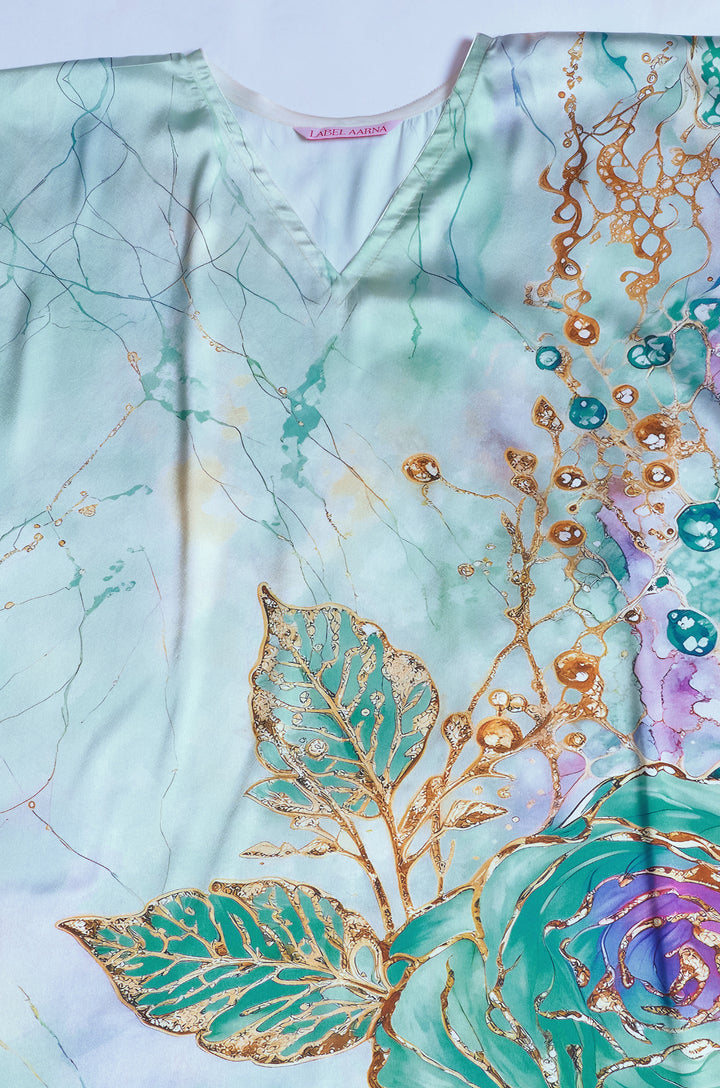 Aqua Garden Kaftan Dress | Label Aarna