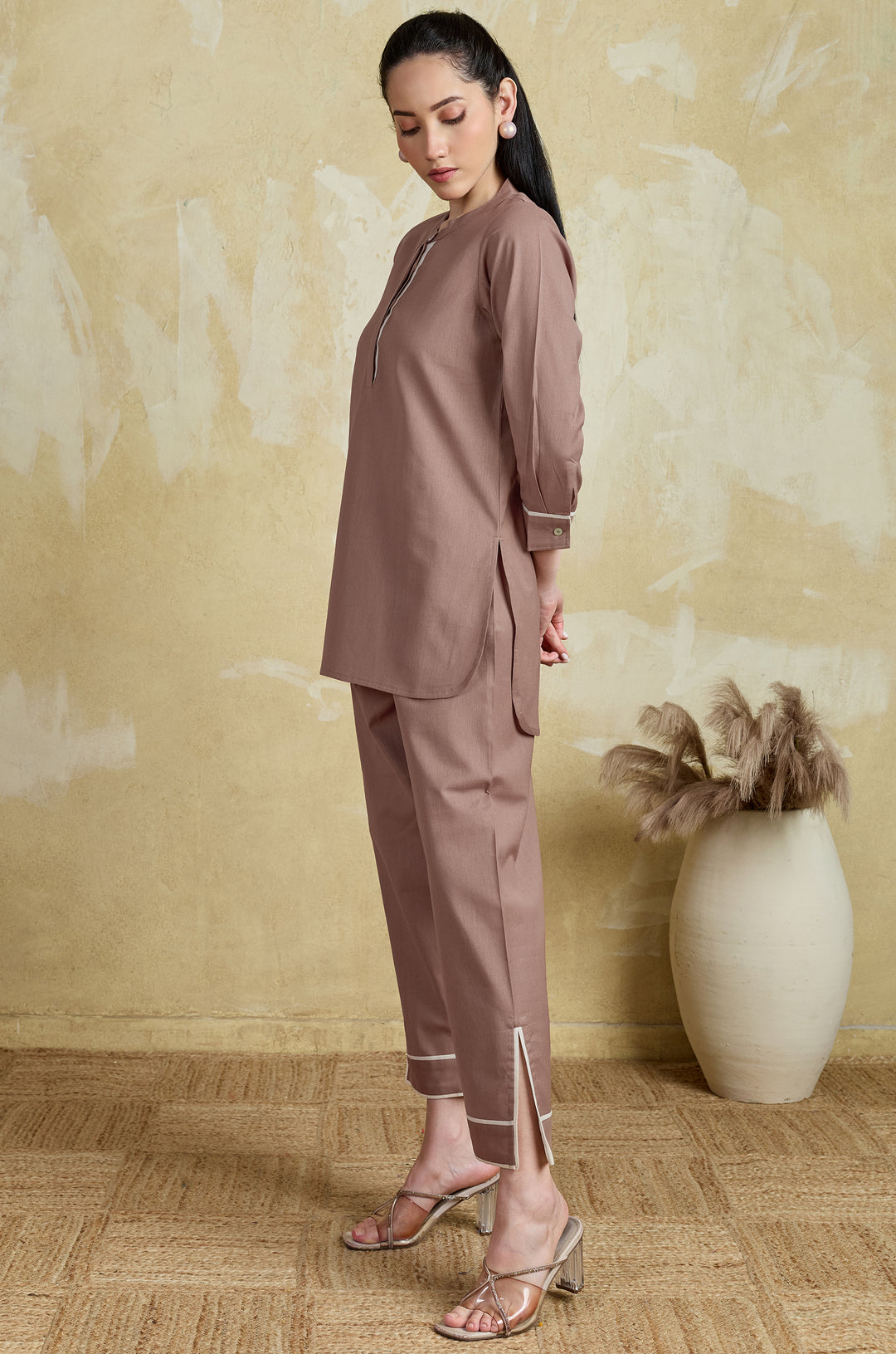 The Mocha Pure Cotton Women Co-ord set