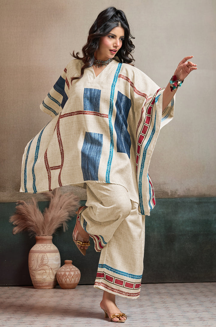 Tidal Glow Linen Women Co-ord set with Digital Print